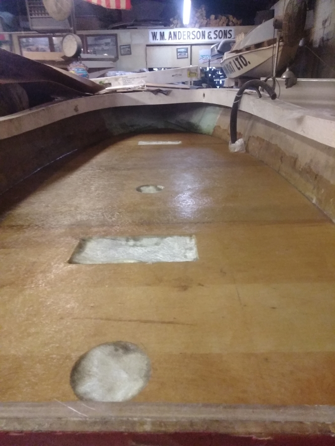 Fiberglassing the new floor